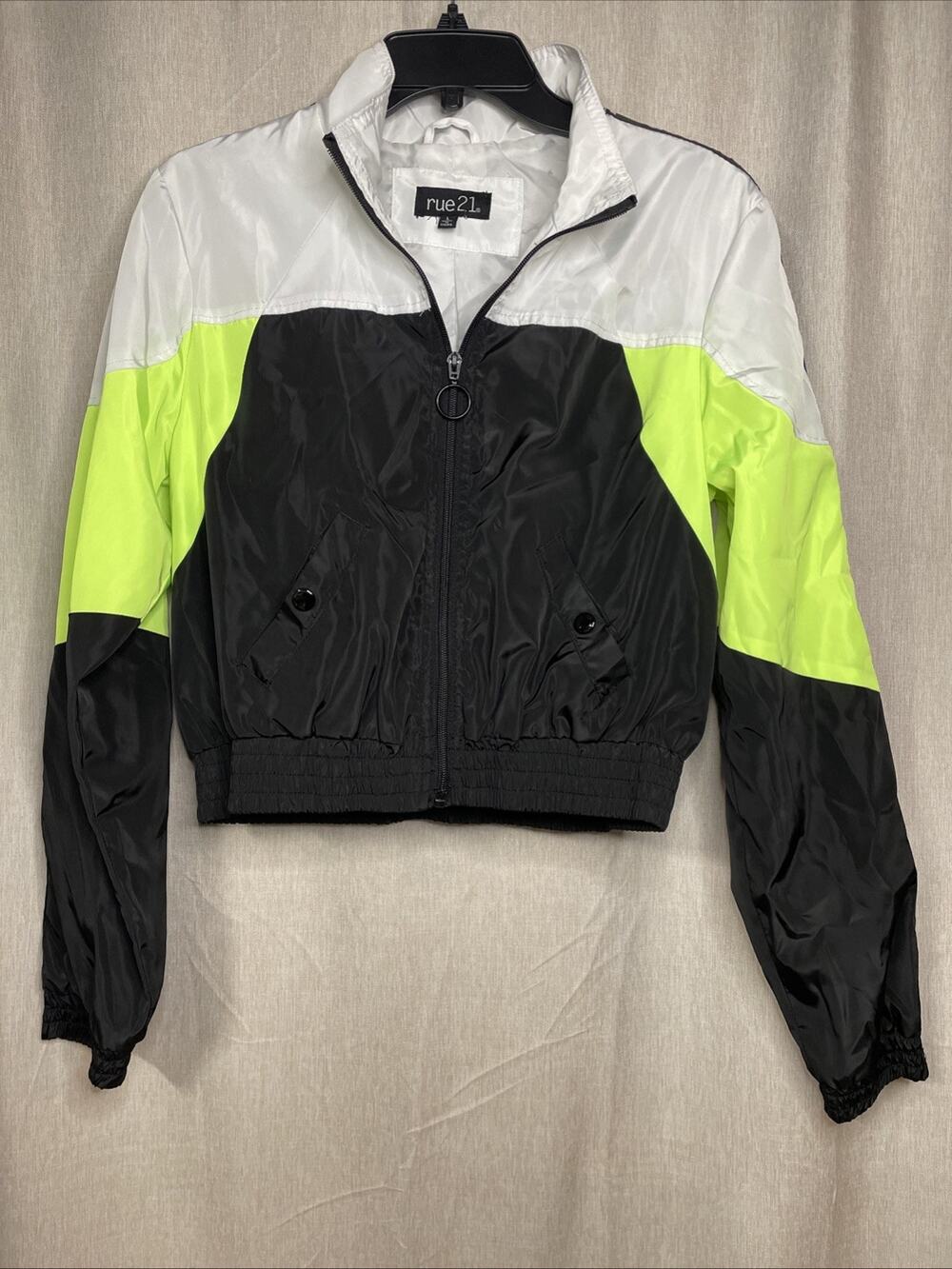 Rue 21 Youth Large - Cropped Full Zip “GOOD VIBES ONLY” Lightweight Jacket / Y2K